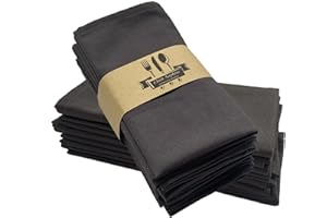 ZOYIEP Stoffservietten Leinenservietten,4/6 / 8er Set 100% Baumwolle und Leinen Servietten Stoff, Stoffservietten Leinen 40 x 40 cm Kitchen Stoffservietten Dekoration (Dunkelgrau,6er Set)