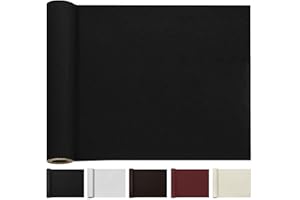 TOJUNE Patch de Réparation en Cuir 40 x 200 cm, Autocollant Kit pour Canapés, Meubles de Canapés, Armoires de Cuisine, Sièges de Voiture (Noir)