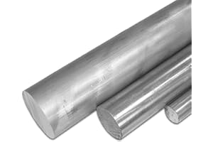 B&T Metall Barre ronde, en aluminium pressé, diamètre : 20 mm, longueur : environ 50 cm (500 mm +/- 5 mm)