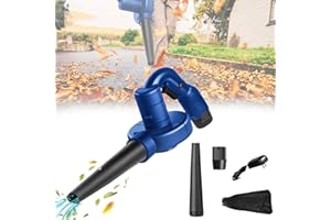 DVONE 20m/s Akku Laubbläser, 2 in 1 Blasen und Saugen Kabellos Gebläse mit Fangsack und Akkus und Ladegerät für Garten, Rasenpflege, Gartenarbeit, Schneeräumung