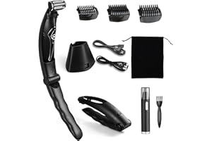 Electric Back Shavers for Men, FERRISA Wet Or Dry Back Razor for Men with Long Handle, Trimmer for Men with Back Attachment, Men Body Back Shaver Groomer