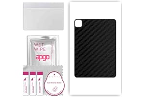 apgo Rückseite Schutzfolie, Skin, kompatibel mit Apple iPad Pro 11 2022, Hinten Displayschutzfolie aus Vinylfolie, kratzfest, einfache Montage - Schwarzer Kohlenstoff