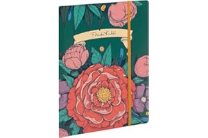 Clairefontaine-116222C-Cartelletta con elastico di dimensioni 22X31cm,a 3 lembi per documenti A4, motivo floreale Frida Kahlo-Pratico e elegantemente-Ideale per ufficio archiviazione e organizzazione