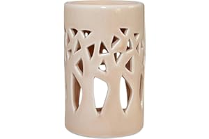 ZEN ARÔME Brûle Parfum Brûleur Fondant Cire Parfumée – Diffuseur Huile Essentielle et Parfum – Bougeoir Photophore Aromathérapie en Céramique Beige avec Projection de Lumière – Hauteur : 11 cm - Zen’Arôme