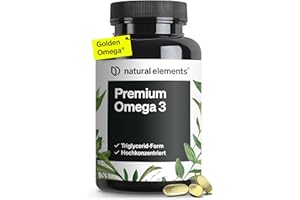 Premium Omega 3-120 Kapseln - 1000 mg Fischöl pro Kapsel mit EPA und DHA - 3-fache Stärke: GoldenOmega® in Triglycerid-Form -