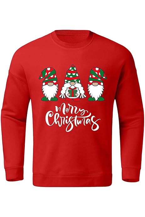 Weihnachtspullover Herren Mit Rentier-Motiv - Lustiger 3D Kapuzenpullover Für Die Ganze Familie