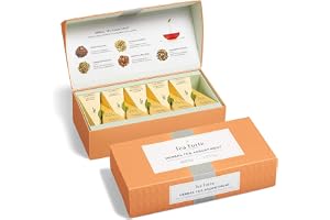 Tea Forte, avkopplande ekologiskt te, liten presentationslåda, provtagare presentset med handgjord pyramidinfusionsenhet, 10 antal (Herbal Tea Assortment)