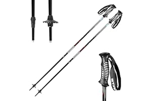 MSPORTS Bastoni da sci Premium con piatto da neve unisex I bastone da sci in alluminio in diverse lunghezze, fusto in alluminio 18 mm sci