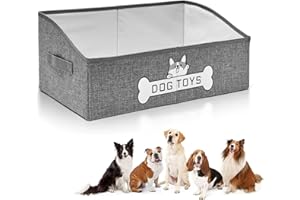 bangminda Cesta de Almacenamiento Grande para Juguetes para Perros Cesta Plegable para Mascotas Caja de Almacenamiento de Juguetes para Mscotas Organizador para Juguetes Ropa para Perros, 50x28 cm
