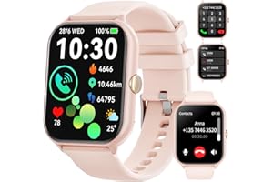 MINGTAWN Smartwatch Uomo Donna con Effettua/Risposta Chiamate, 1.95'' HD Smart Watch Contapassi Cardiofrequenzimetro SpO2 Sonno, Fitness Tracker con 100+ Modalità Sport, Impermeabile IP67 per Android/iOS