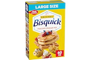 GROCERIESRUS Bisquick Original Pancake & Baking Mix - Large Size - 60oz (1.7Kg) - Pack of 1