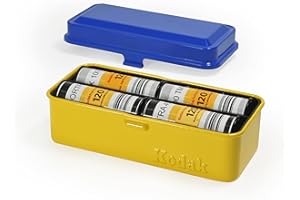KODAK Film Case 120/135 étui pour 8 Rouleaux de 120 Films/10 Rouleaux de Film 35 mm-boîtier en acier rétro pour trier et protéger le film(bleu)(film non inclus)