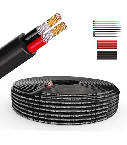 Torino 21 Cavo Elettrico Twin Core 1.5 Mm² - 10 Metri, Due Anime Rosso/nero, Per Corrente Fino A 21 Amp, Flessibile Armored Core Ps1