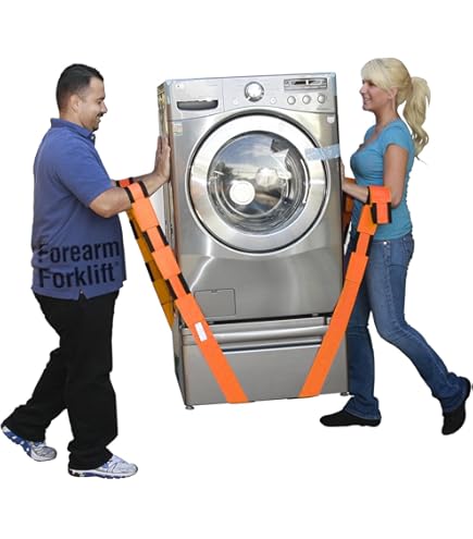 MAXBROTHERS Sangles De Déménagement, Système De Levage Et De Déplacement D'épaule Pour 2 Personnes Pour Appareils Ménagers, Meubles, Matelas Ou Objets Lourds Jusqu'à 200 Kg (orange