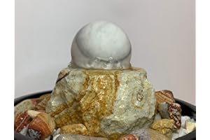 TROESTERS BRUNNENWELT Zimmerbrunnen Kugelbrunnen Wien in Keramikschale d: 22 cm (Schalenfarbe: Schwarz)