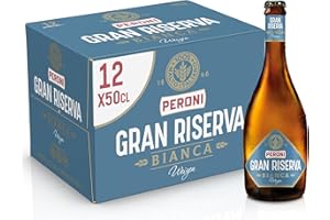 Peroni Birra Gran Riserva Bianca, Cassa Birra Con 12 Birre In Bottiglia Da 50 Cl, 6 L, Weizen Dal Gusto Aromatico E Fresco, Gradazione Alcolica 5.1% Vol