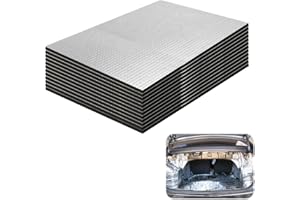 ORIXO 12 Piezas Aislante Térmico Acústico Insonorización,250x180x5mm Aislante Acustico Coche,Vehículo Insonorizante Forro Aluminio Papel Adhesivo,Insonorizacion Coche,Plancha Insonorizacion Acustica Coche