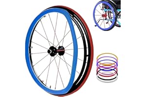 JKLAND Rollstuhl-Greifring-Abdeckungen, Rollstuhl-Greifring-Abdeckungen, Greifring-Schutzabdeckungen, 1 Paar rutschfestes, verschleißfestes Hand-Hinterrad, Ring-Schutz (Color : E)