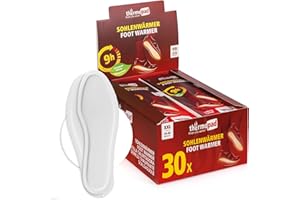 THERMOPAD Semelles chauffantes S-XXL: 30 Pairs de chaufferettes pour jusqu'à 8 Heures de Chaleur - pour Les Chaussures de Ski et Les Bottes - activé par l'air - Utilisation immédiate