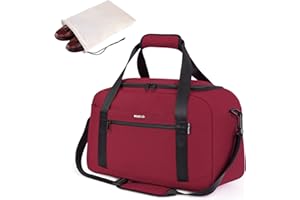 ECOHUB Sac de Voyage 40x20x25 Ryanair Bagage Cabine Sac Cabine Easyjet Avion Ecologique Valise Cabine Valise Bagage Portable Organisateur Weekend Femmes et Hommes Sac Bagages Sport(Rouge)