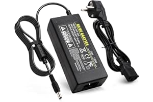 TOBWOLF DC 24V 5A Netzteil, 120W AC 100-240V zu DC 24V Netzteil Transformatoren, 5.5 x 2.5mm Schalten PC Netzkabel für Wireless Router, CCTV Sicherheitssystem, LCD Monitor EU Stecker