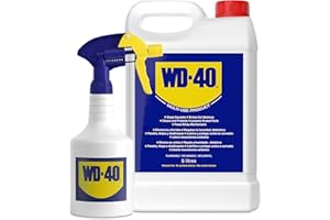 WD-40 Multi Use Bulk Lubricant 5L with Spray Applicator, Multipurpose WD40 Lubricant Spray for Maintenance, Water Displacement, and Rust Protection for Workshop and Industrial Use
