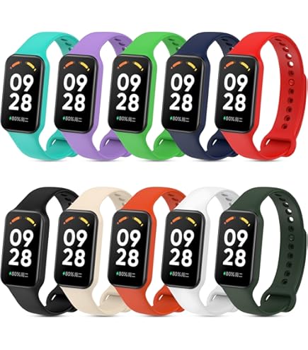 ivoler 3 stuks hoesjes met glazen displaybescherming voor Xiaomi Smart Band 8 Active/Redmi Smart Band 2 / Amazfit Band 7, volledige afdekking, beschermhoes, krasbestendige beschermhoes, 2 transparant