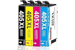 HenceBuy 405 XL wkłady atramentowe XL do Epson 405XL wielopak kompatybilny z WorkForce Pro WF-4820 WF-3820 WF-4820DWF WF3820DWF WF-7310 WF-7830 WF-7840 WF-4830 WF7310 WF7830 WF440 830 Prince ter, B C