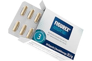 ‎FIGUREX FIGUREX Night Kapseln für normalen Stoffwechsel mit Cholin, Kapseln für die Nacht, Formel mit L-Tryptophan, L-Carnitin und Cholin, 30 Kapseln