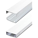 Alunovo Design Kabelkanal 80mm - Weiß Hochglanz