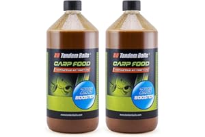 Tandem Baits Carp Food Zig Booster, D'appâts pour carpes, Pêche de la Carpe, Peche, Pop-Ups, Bouillette Carpe, Professionnel Accessoires de Pêche Carpe 1000ml