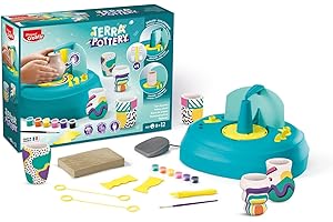 Maped Creativ - Kit Terra Pottery - Tour de Potier, Création et Décoration de Poteries - Loisir Créatif Évolutif, Niveaux Débutant & Confirmé - Fabriqué en France - Dès 8 Ans