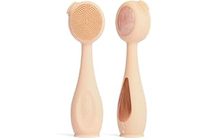 ROWALU JSKIN PRO| Spazzola Pulizia Viso Elettrica e Massaggiatore Facciale Lifting con Pietre Naturali | Vibrazione Sonica e Tecnologia Riscaldante | Rimuove Punti Neri e Acne, Tonifica e Illumina