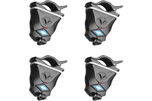 Shunfaji Alarme De Pêche,Indicateur De Morsure De Poisson,Indicateur De Morsure De Pêche Sensible électronique avec LED,Buzzer Oscillante sur Le De Pêche à La Canne, Équipement De Pêcheur. (4PCS)