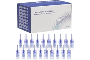TOPDIRECT 20 unidades Nano Agujas Dermapen, Nano Microneedling Agujas con ranura de bayoneta Cartuchos Nano para dermapen Ultima A6 / A10 / M7