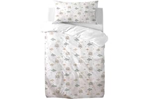 various Funda nordica Cuna Infantil de 60x120cm Reversible,100% algodón Saco nordico y Cubre de edredon Cama para niños y niñas Juego Fundas para edredón 90 x 120 cm con Almohada 60 x 40 cm (Rainbow)