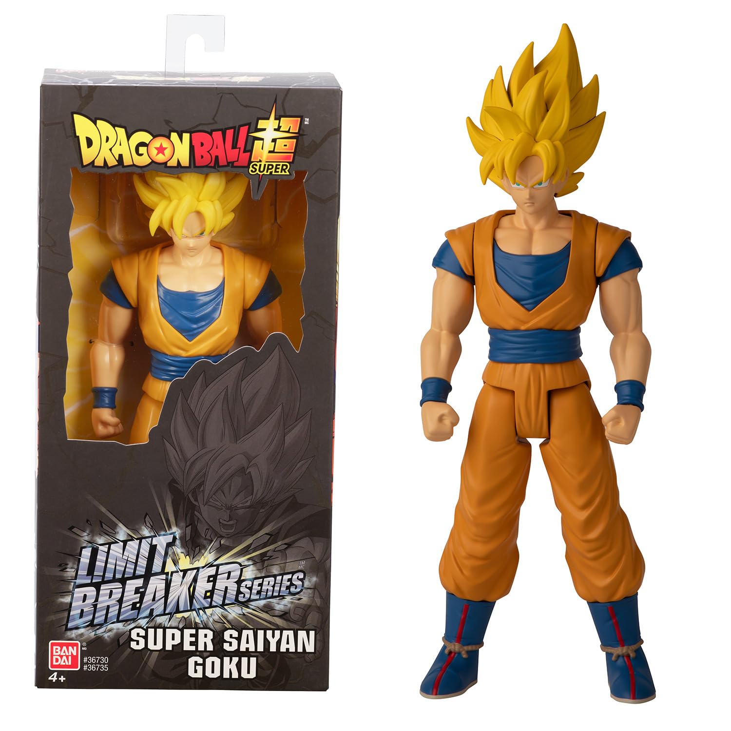 Dragon Ball Super Bandai Action figure gigante Limit Breaker da 30 cm - Super Saiyan Goku - Licenza Ufficiale Dragon Ball - Giocattolo per bambini 4 anni e + - 36735 - 1