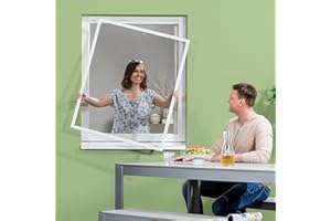 empasa Insektenschutz Fliegengitter Fenster Alurahmen Master Slim MATTE OPTIK zuschneidbar, weiß oder anthrazit in verschiedenen Größen als Selbstbausatz