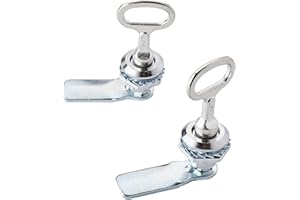 QOPAHI Triangle Wheelie Bin Lock, 2 Pcs Gas Meter Box Key and Lock, Cam Lock with Key for Gas Cupboard Electric Meter Box Cabinet Trash Bin Elevator (External Positioning)