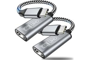 YUETUOL Adattatore USB C a HDMI, Type C vers HDMI Adattatore 4K (compatibile con Thunderbolt 3), Uscita Audio Video per iPhone 16/15 Pro/Max, MacBook Pro/Air, Pixelbook, Surface Go, Galaxy S10 S9+