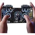 Wisfunlly Professional Game Trigger, 4 Buttons Mobile Game Controller, Mobile Triggers Play with 6 Fingers Compatible with iPhone and Android Most Phones Support COD/PUBG/ROS and Many Other Games