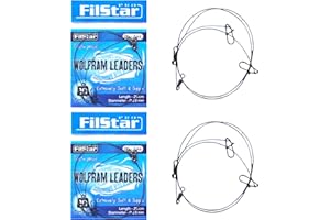 ‎PRO FILSTAR PRO FILSTAR Wolfram Vorfach Hecht Set 2 x 2 Stück - Angeln Vorfächer mit Wirbel - Spinnfischen - Fishing Leaders Sport Set - Angelset - Angelzubehör – Spinnangeln