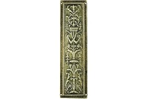 Castelion® Solid Brass Regency Pattern Finger Plate | Brass Door Accessories | Ornate Home Decor Perfect for Traditional Homes | High Quality Home Accessories | 10inch