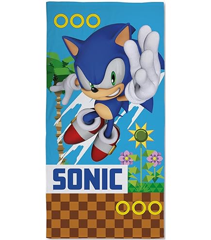 Telo Mare Sonic In Spugna 100% Cotone - 70x140 Cm, Per Spiaggia O Piscina, Colore Blu - Foto 11