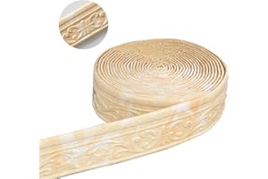 ACESOME ㅤ ACESOME Tapetenbordüre Selbstklebend, 10m x 8cm x 8mm Wasserdicht, 3D, Deckenleisten für Flur, Decke, Ecke, Linie (Gelb)