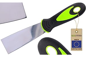 ToolSpace | Profi Malerspachtel | Spatule de Peintre | 40mm | Acier Inoxydable Spatule Bricolage | Spatules universelles | Grattoir Papier Peint/Enduit | Outil Plâtrier/Plaquiste/Maçon | Caoutchouc