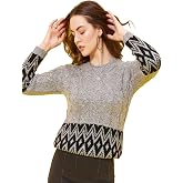 MODEVE Women’s Printed Winter Knit Sweater – Soft, Stylish & Cozy Fit