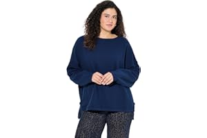 Ulla Popken Sweatshirt Mit Offenen Kanten Sweatshirts Femme
