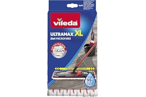Vileda Ultramax XL Bodenwischer Ersatzbezug, extrabreiter Wischmopp Bezug Ultramat_Ultramax aus Mikrofasern, für alle Hartböden, Waschmaschinen geeignet, 1er Pack
