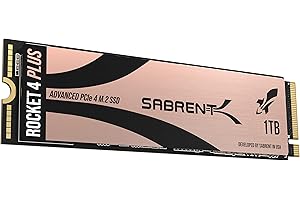 SABRENT SSD 1TB, SSD interno, SSD NVMe PCIe M.2 2280, Disco a stato solido ad alte prestazioni, Gen 4, Lettura fino a 7000 (MB/s), Rocket 4 Plus (SB-RKT4P-1TB)